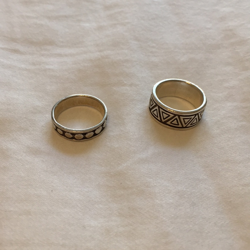 Contemporary Sterling Silver Stack Rings - image 6